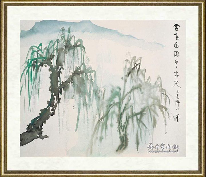 饶宗颐_银笺墨荷四连屏及对联Lotus on Silver WaterColor on Silver Paper